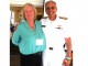CCICADA Education Director Midge Cozzens at Reconnect 2014 with Rear Admiral Richard Gurnon, host of the event and president of the Massachusetts Maritime Academy.