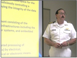 Captain David Moskoff explains the dangers of cyber attacks on US ports and ships to CCICADA researchers.